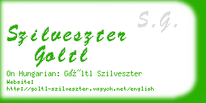 szilveszter goltl business card